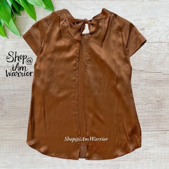 Etcetera NWT silk embellished keyhole neckline & tie back top *shop@iamwarrior - Picture 8 of 12